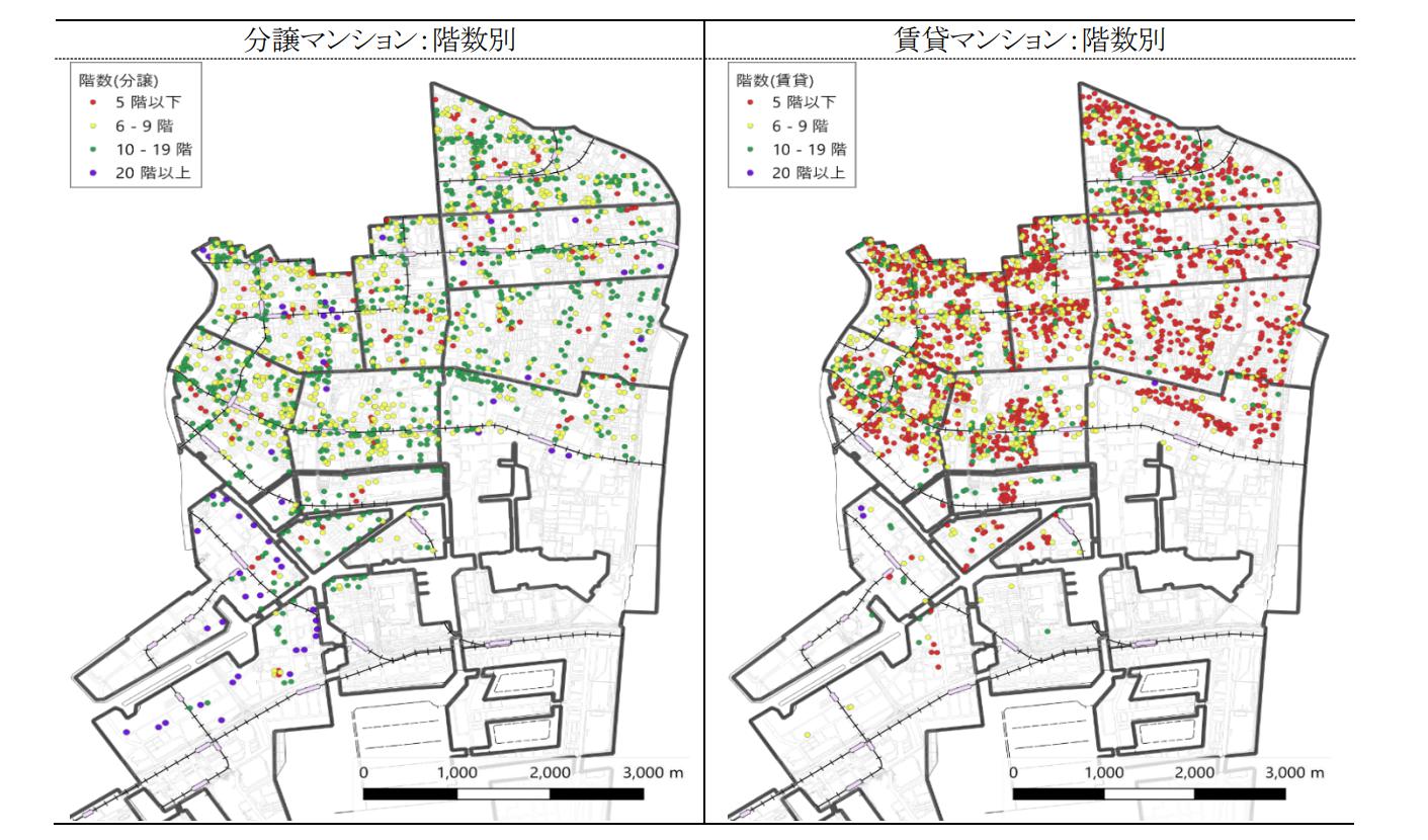 江東区階数別タワーマンション分布図１